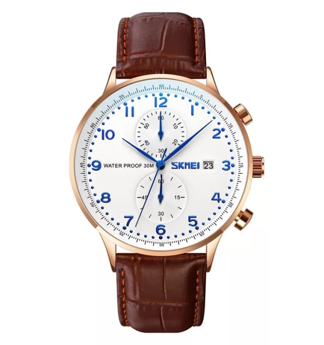 Skmei 9301 L - Brown White Blue