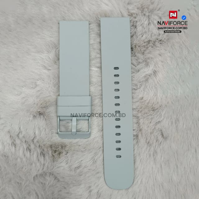 Smart Watch Silicon Strap - Silver ( 20mm)