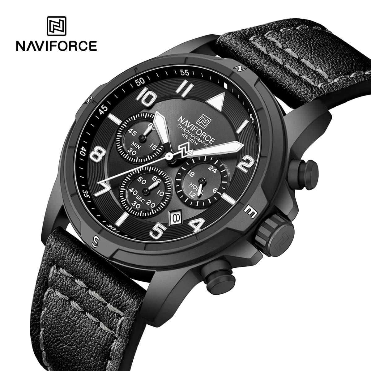 Naviforce 8077 L - Black White