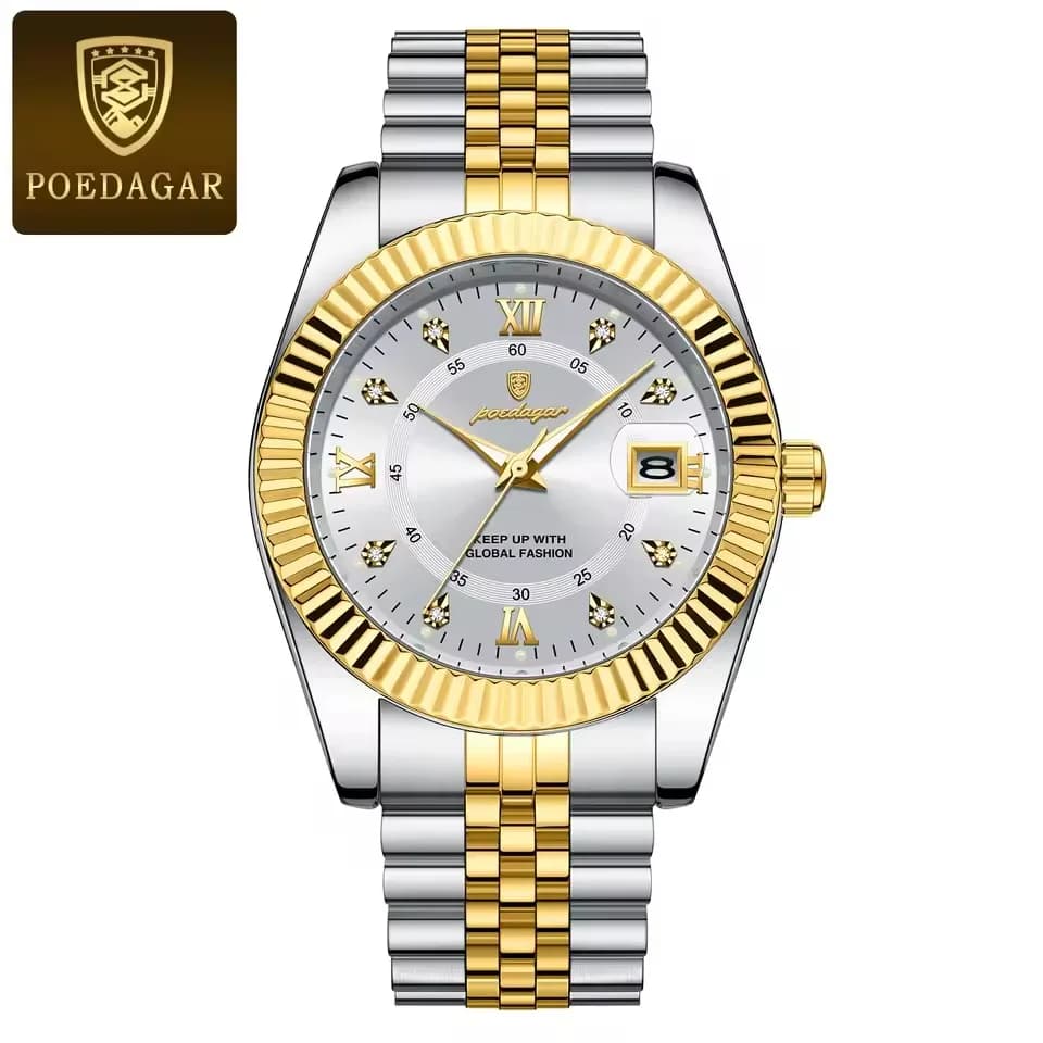 Poedagar 910 CH For Men - Gold White